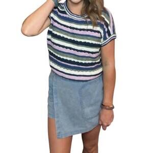 NEW IN FEBRUARY mineral wash skort in blue